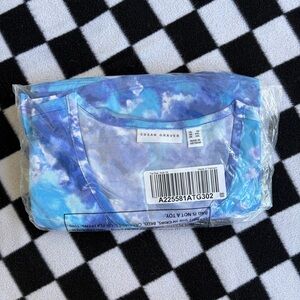 Susan Graver Liquid Knit Tie-Dye Top Blue Purple 3X Plus Size QVC A225581 NWT